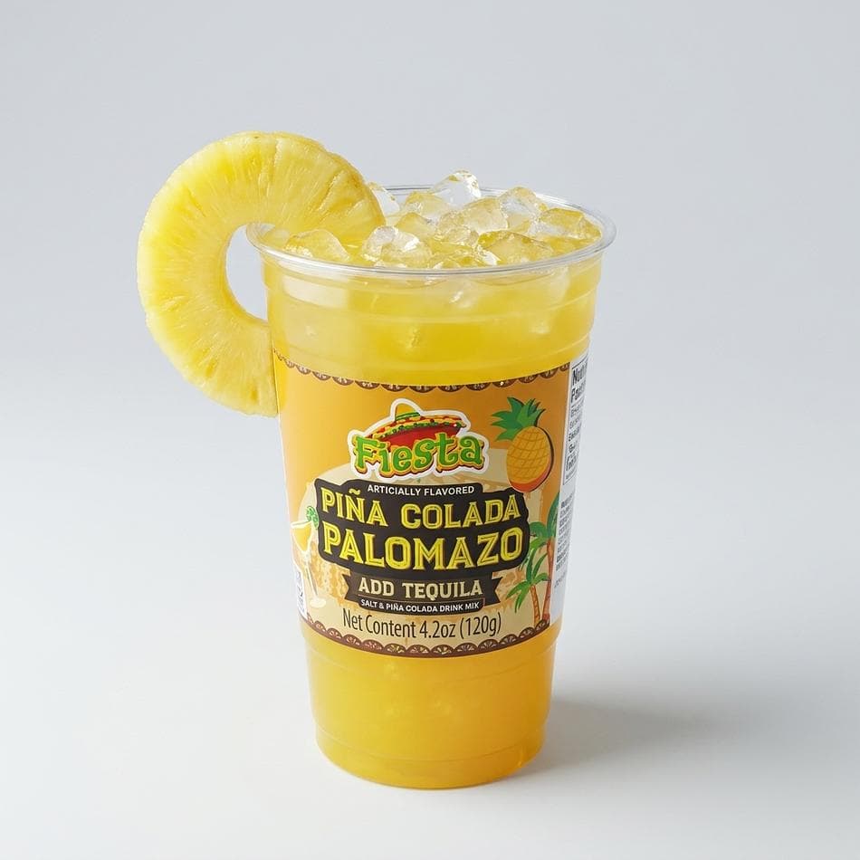 Piña Colada Drink Mixer Cup, Coconut & Pineapple Flavor, Just Add Tequila or Vodka, Single Serve Party Cup