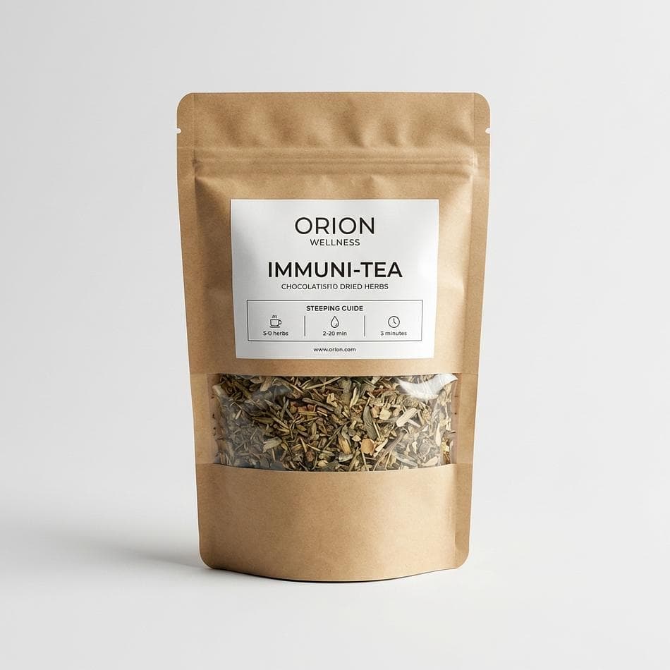 Caffeine-Free Immune Herbal Tea, Echinacea & Elderberry, Daily Wellness Support, Loose Leaf, 1.5 oz