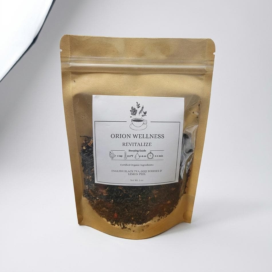 Energy & Focus Black Tea, Goji Berries & Lemon Peel, Mental Clarity, Loose Leaf 2 oz