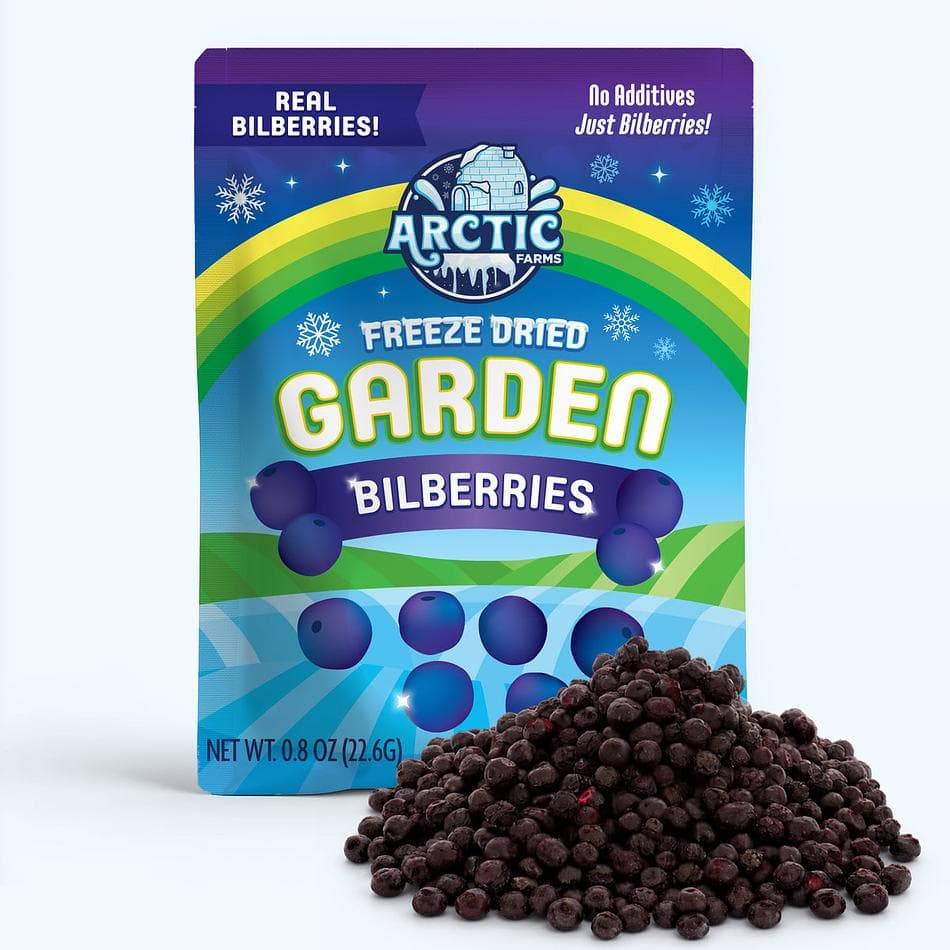 Freeze-Dried Wild Bilberries, Deep, Tart, Antioxidant-Rich Nordic Berry Snack, Resealable Bag (0.8 oz)