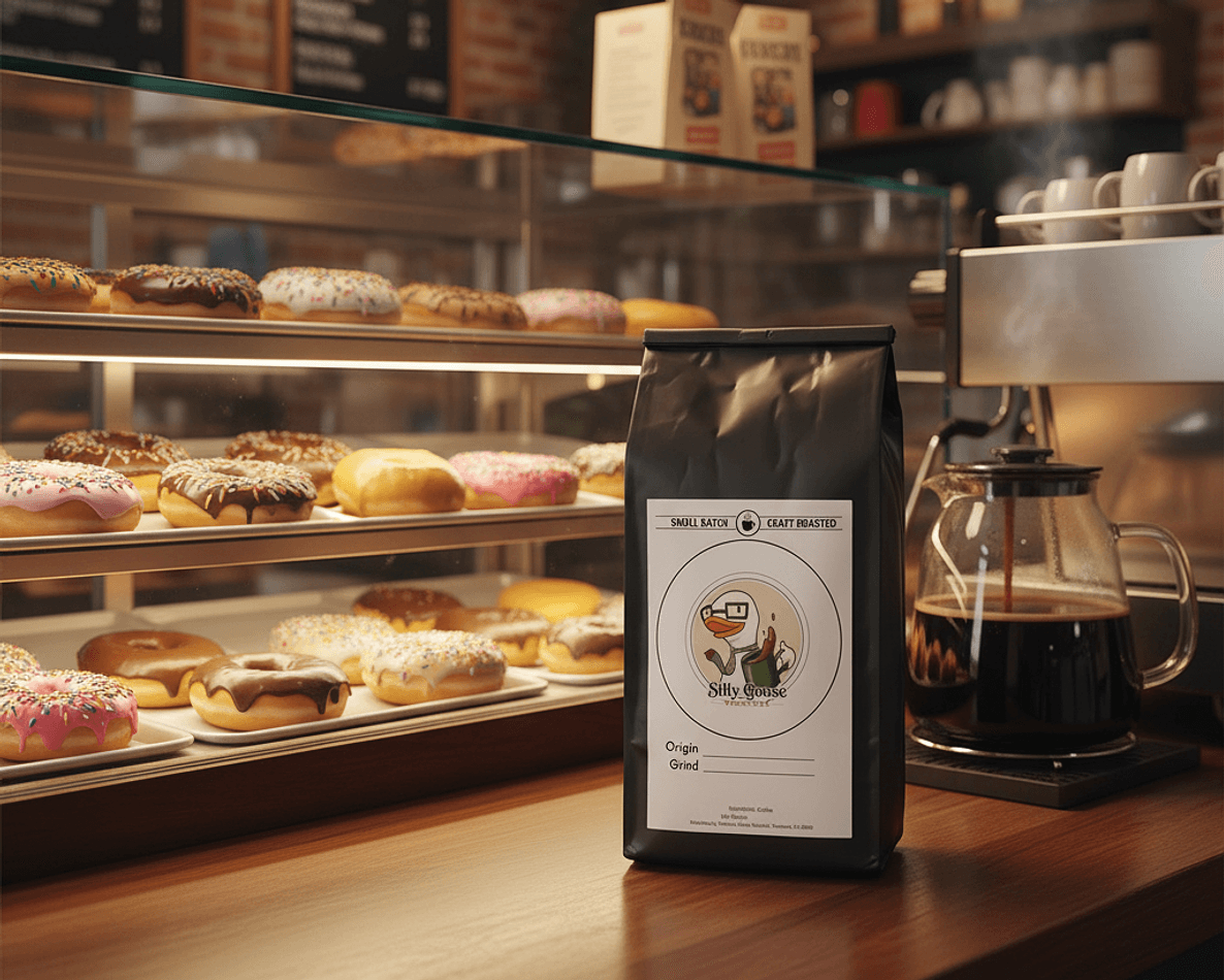 Gourmet Donut Shop Medium Roast Coffee, Balanced Morning Blend, 12 oz Bag.  ***LET US KNOW IF YOU PREFER WHOLE BEANS OR STANDARD GRIND***