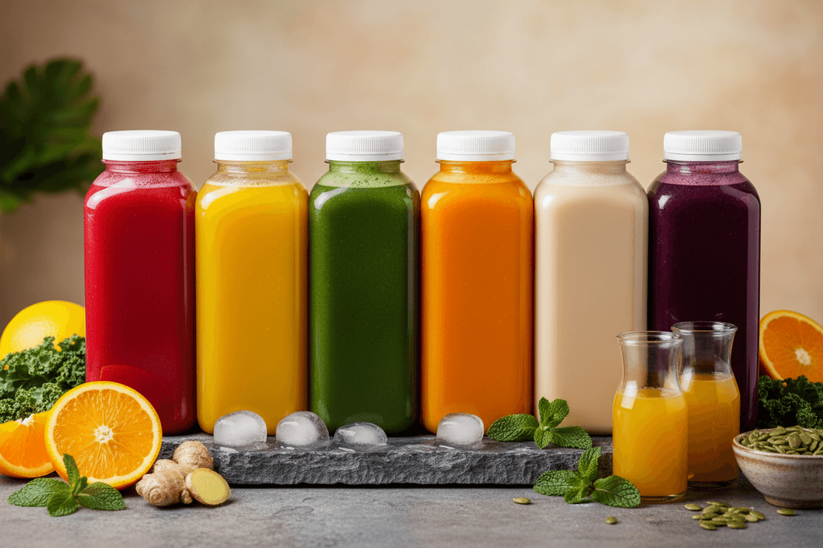 Cold-Pressed Juice Pack, Mixed Fruit & Veg, Weekly Wellness Reset, 6-Pack + 3 Immunity Shots