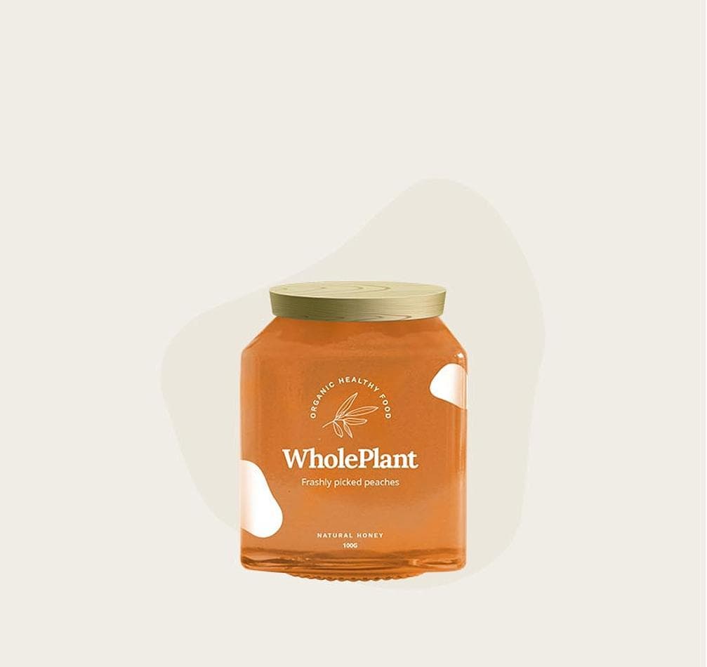 Wild peach jam jar