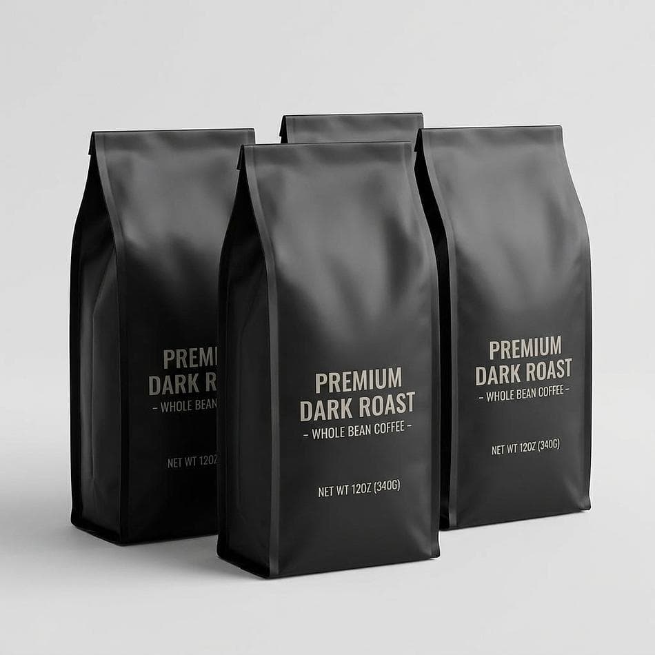 Dark Roast Coffee Beans, South American & Indonesian Blend, Nutty Cocoa Flavor, 5 lb Bags, 6-Count Case (30 lb)
