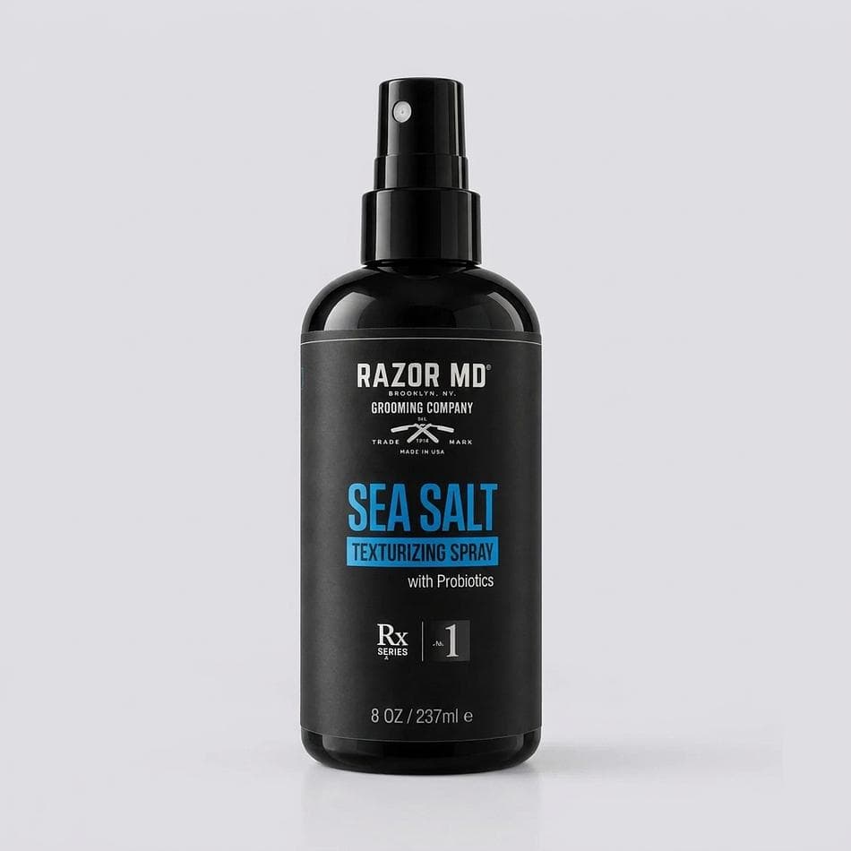 Men’s Grooming Gift Set, Probiotics, 4-in-1 Hair Face Body Wash + Aluminum-Free Deodorant + Sea Salt Texture Spray, 3-Piece