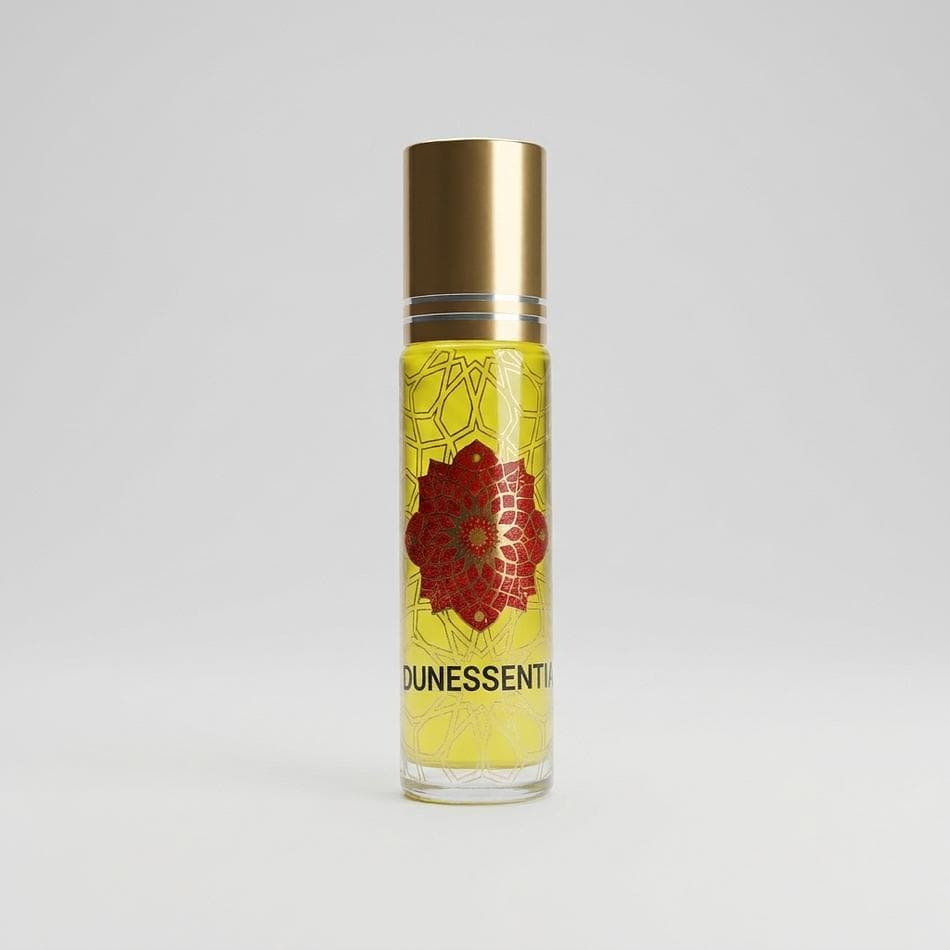 Aromatherapy Body Roll-On Perfume Oil, Lemon Verbena & Jojoba, Rose Quartz Infused, Bright Fresh Scent, 10 ml
