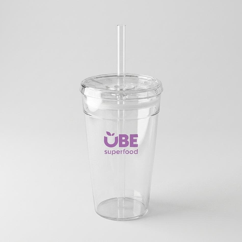 Glass Tumbler To-Go, Silicone Seal Lid & Glass Straw, Spill-Resistant Iced Coffee Cup, 16oz/450ml