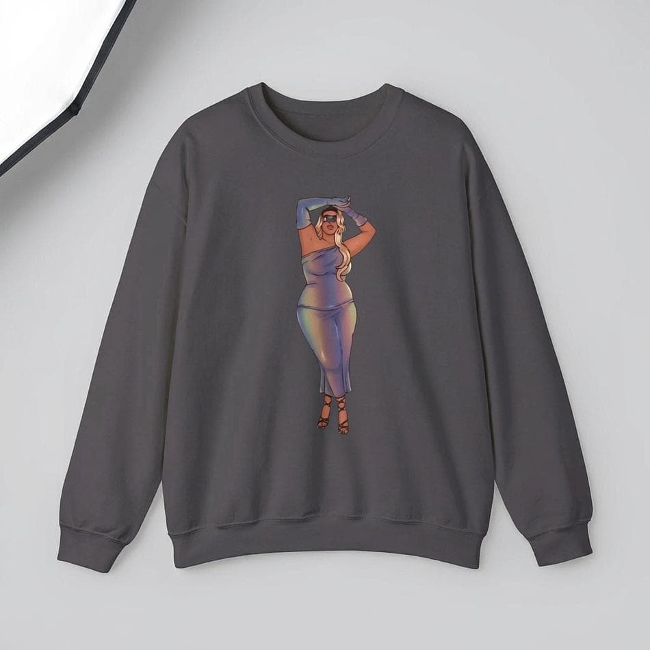 Unisex Heavy Blend Crewneck Sweatshirt, 50/50 Cotton Poly, Body Positive Graphic, S–5XL, Cozy Fleece Pullover