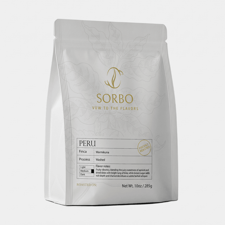 Single Origin Peru Coffee, Washed, Apricot & Chamomile Notes, Medium Roast, 10 oz Whole Bean or Ground