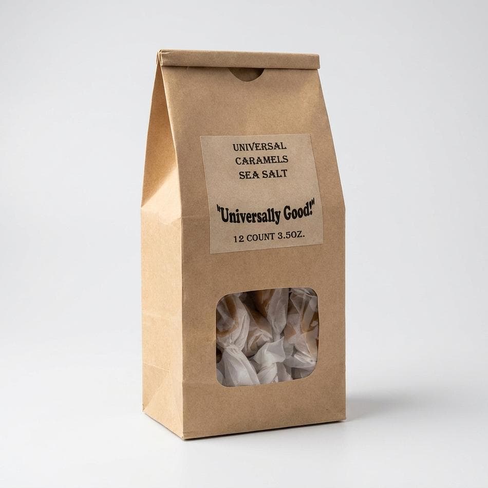 White Chocolate Caramels, Real Butter & Cream, Melt-in-Your-Mouth Soft Texture, 12-Piece Bag
