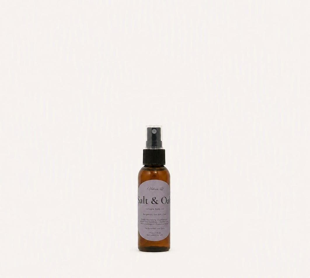 Salt & Oak, Cologne Body Oil, Jojoba & Amaranth Oil, Lightweight Non-Greasy Hydration, 2 oz