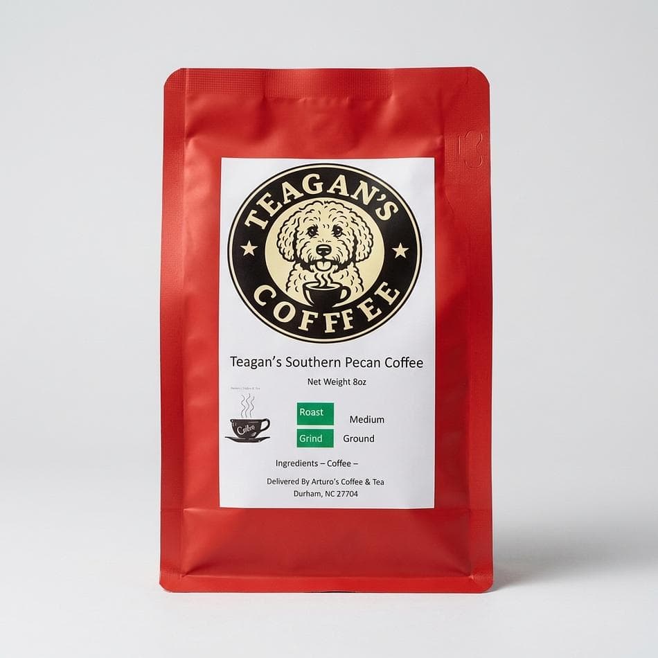 Pecan Flavored Coffee, Caramel & Praline Notes, Smooth Dessert Roast, 8 oz Bag, Whole Bean or Ground