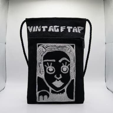 Spooky girl , cute ghost canvas shoulder