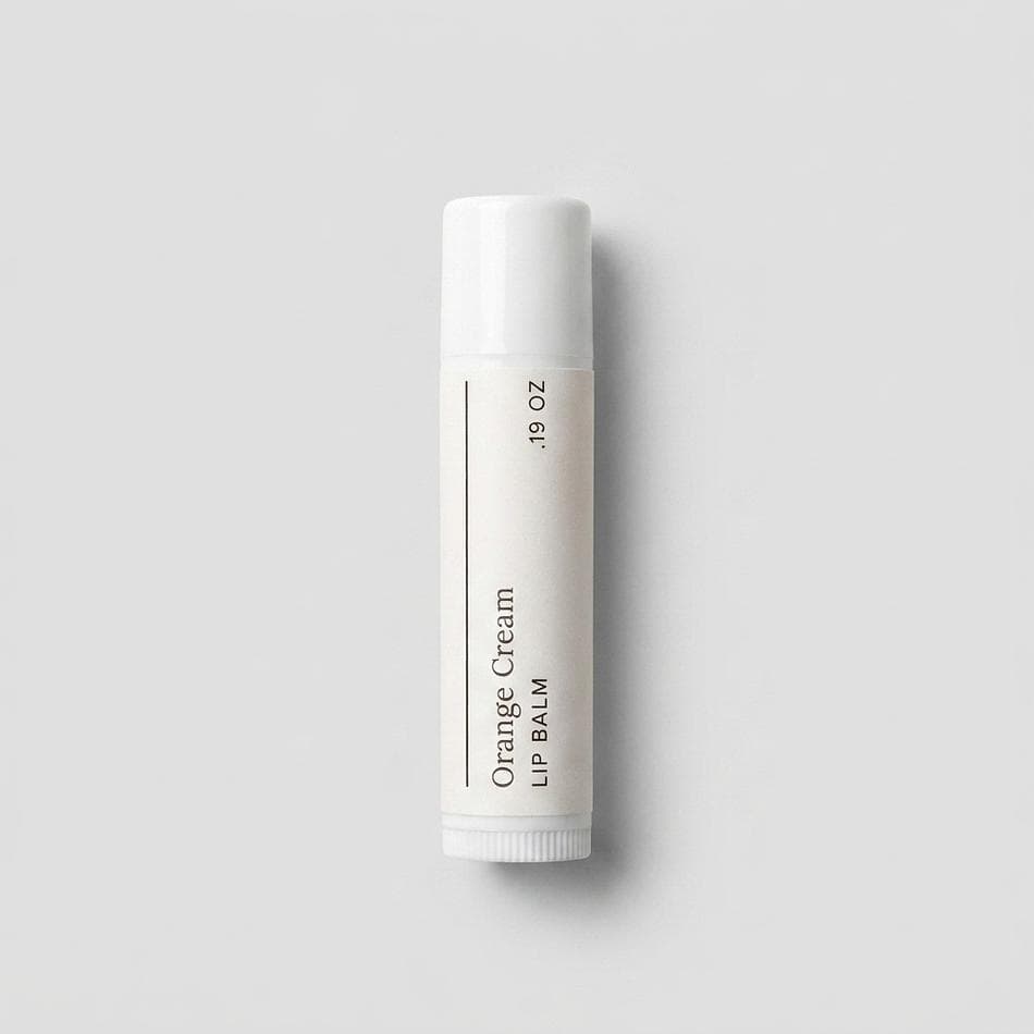 Natural Beeswax Lip Balm, Shea & Mango Butter, Deep Hydration for Chapped Lips, Orange Cream Scent, 0.17 oz Tube
