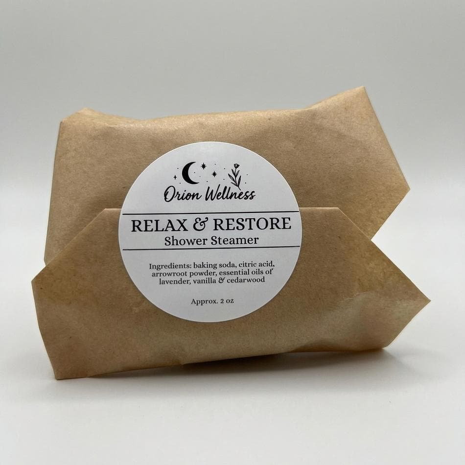 Aromatherapy Shower Steamers, Essential Oils + Menthol, Relax or Breathe Easy, Single Tablet (Choose Scent)