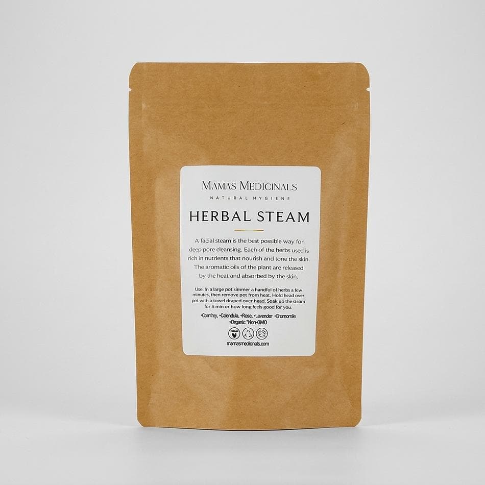 Organic Herbal Facial Steam, Comfrey Calendula Rose, Deep Pore Cleansing & Glow, Loose Botanical Blend