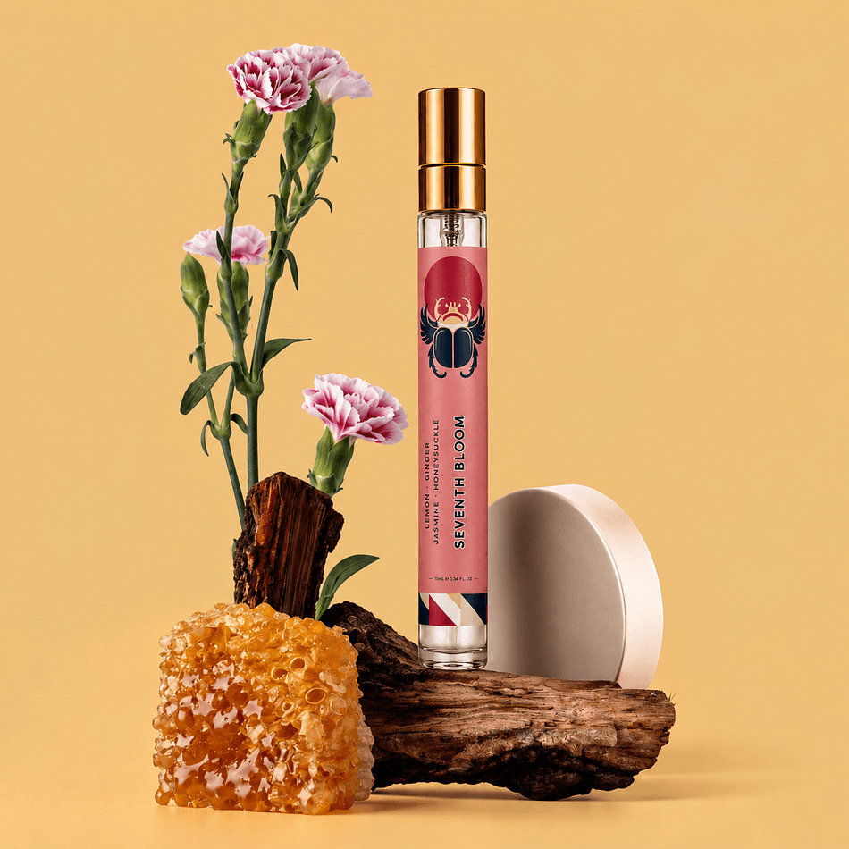 SEVENTH BLOOM Travel Eau de Parfum Spray, Jasmine & Honeysuckle Floral Musk, Romantic Everyday Scent, 10 ml TSA-Approved