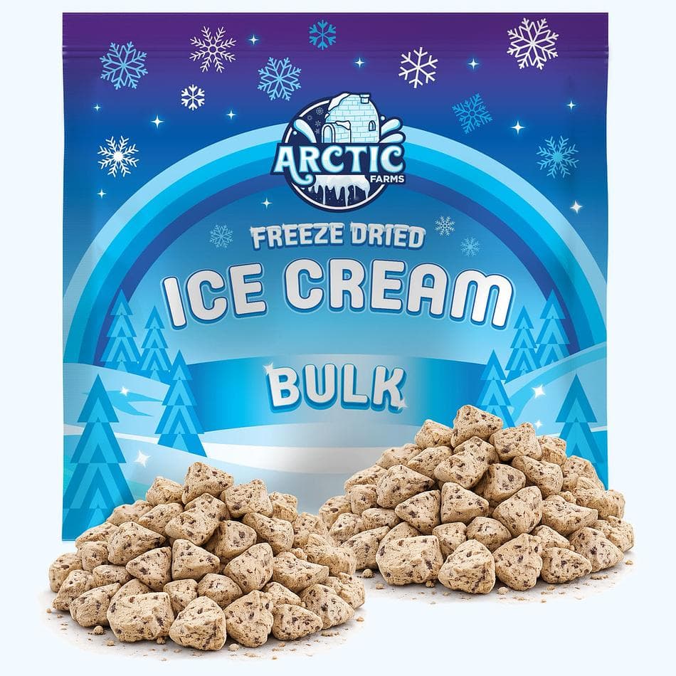 Freeze-Dried Gelato Bites, Coffee Chocolate Chip, No-Melt Dessert Snack, Bulk Bag (1 lb)
