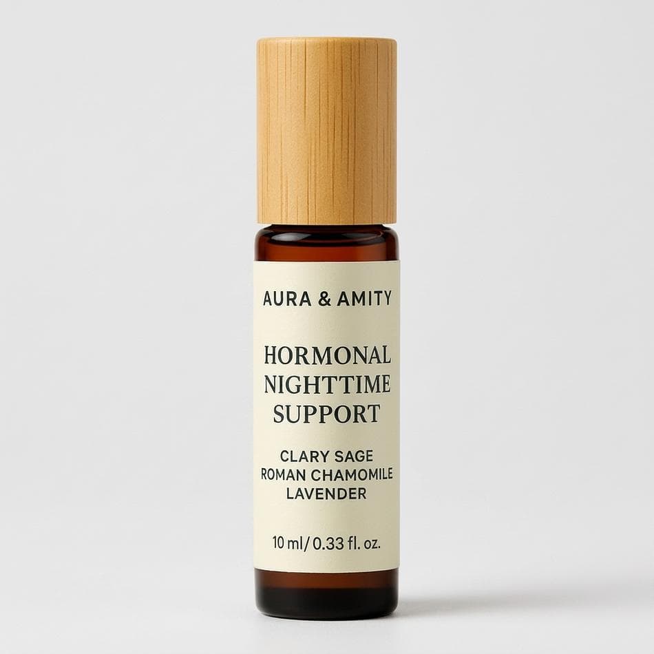 Sleep Essential Oil Roll-On, Lavender + Roman Chamomile + Clary Sage, Calm & Relaxation, Pre-Diluted Roller Blend, 10 mL