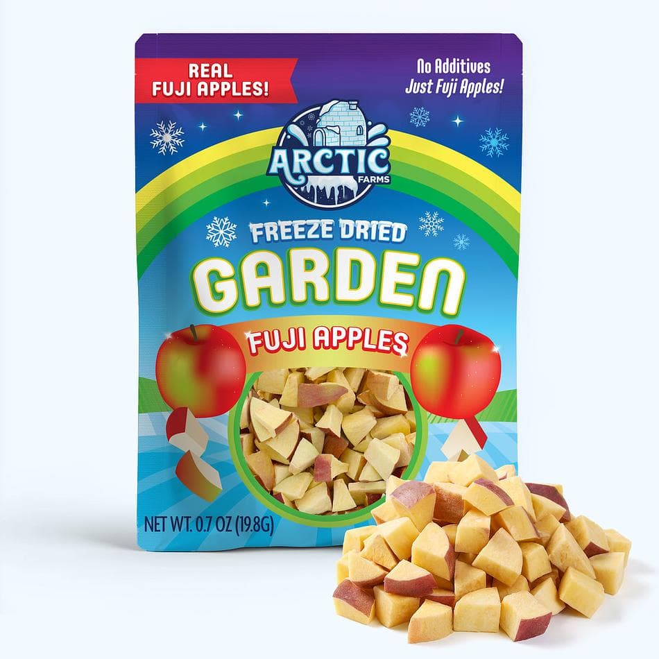 Freeze-Dried Fuji Apple Pieces, Sweet, Crisp & Naturally Delicious Real Fruit Snack, Resealable Bag (0.7 oz)
