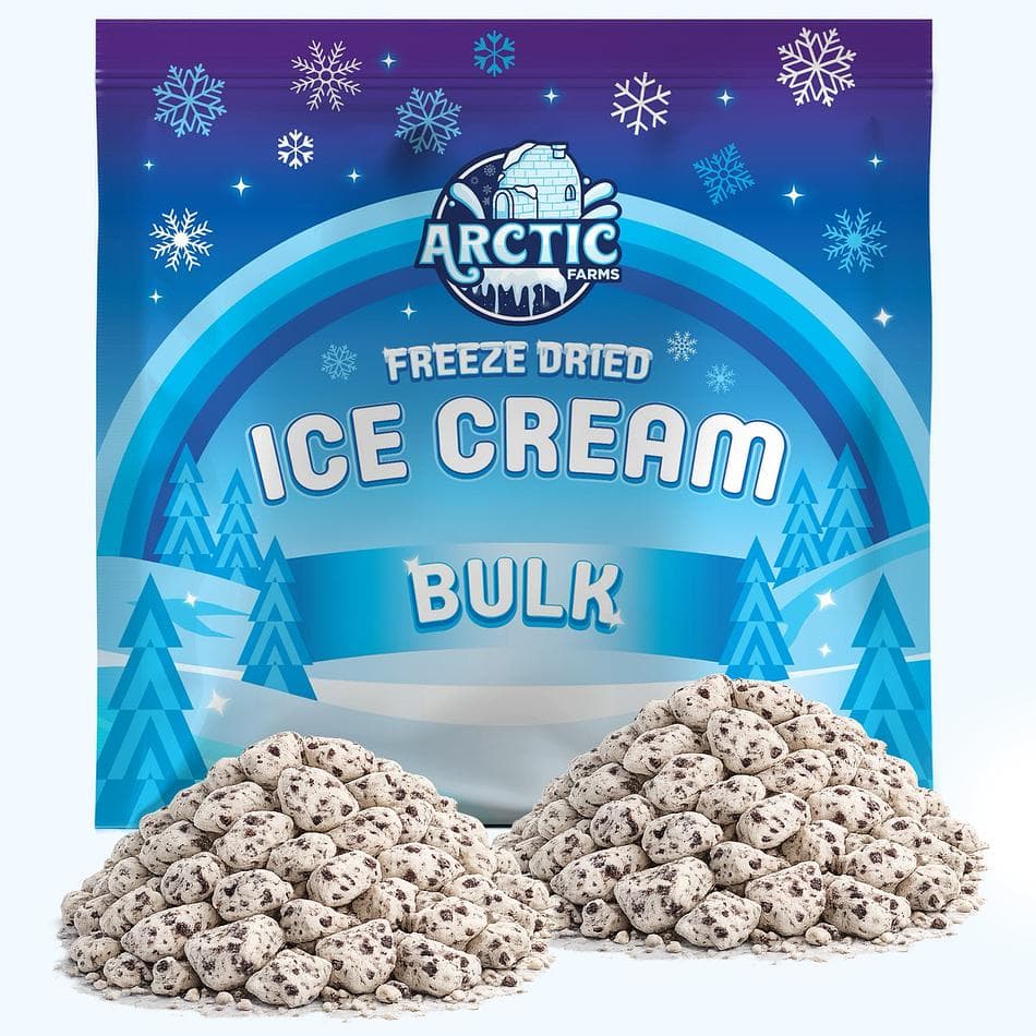 Freeze-Dried Gelato Bites, Stracciatella (Italian Chocolate Chip), No-Melt Dessert Snack, Bulk Bag (1 lb)