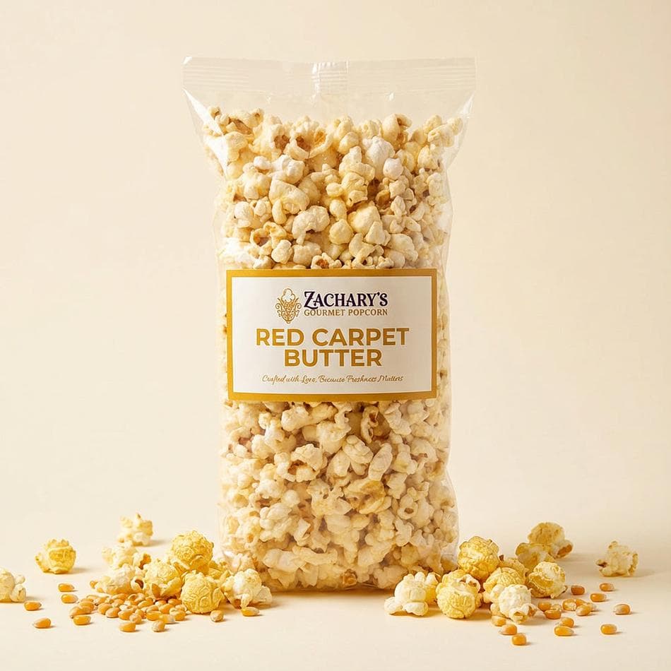 Red Carpet Butter Popcorn, Coconut Oil & Real Butter, Medium Bag.5oz / Approx. 2 Cups