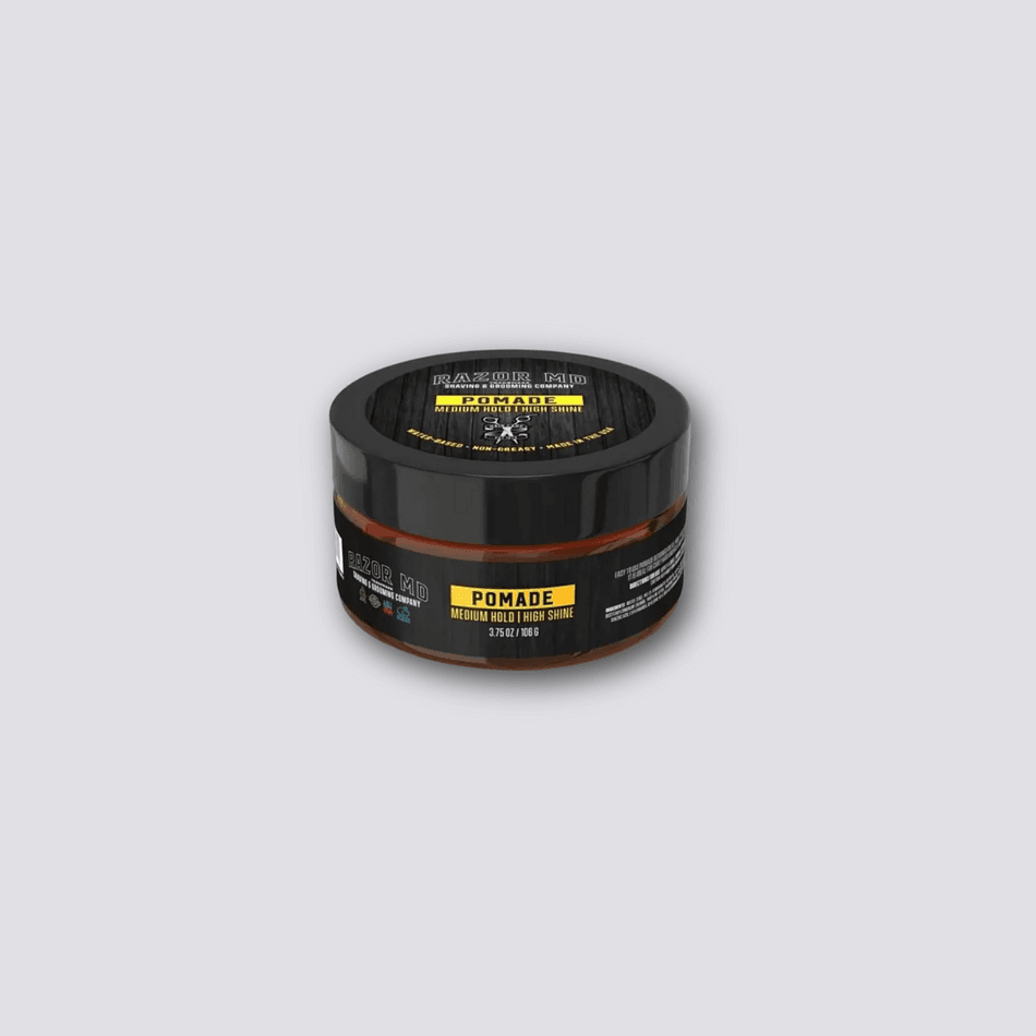 Water-Based Hair Pomade, Lanolin & Beeswax Blend, Medium Hold High Shine, Water-Soluble, 3.75 oz Jar
