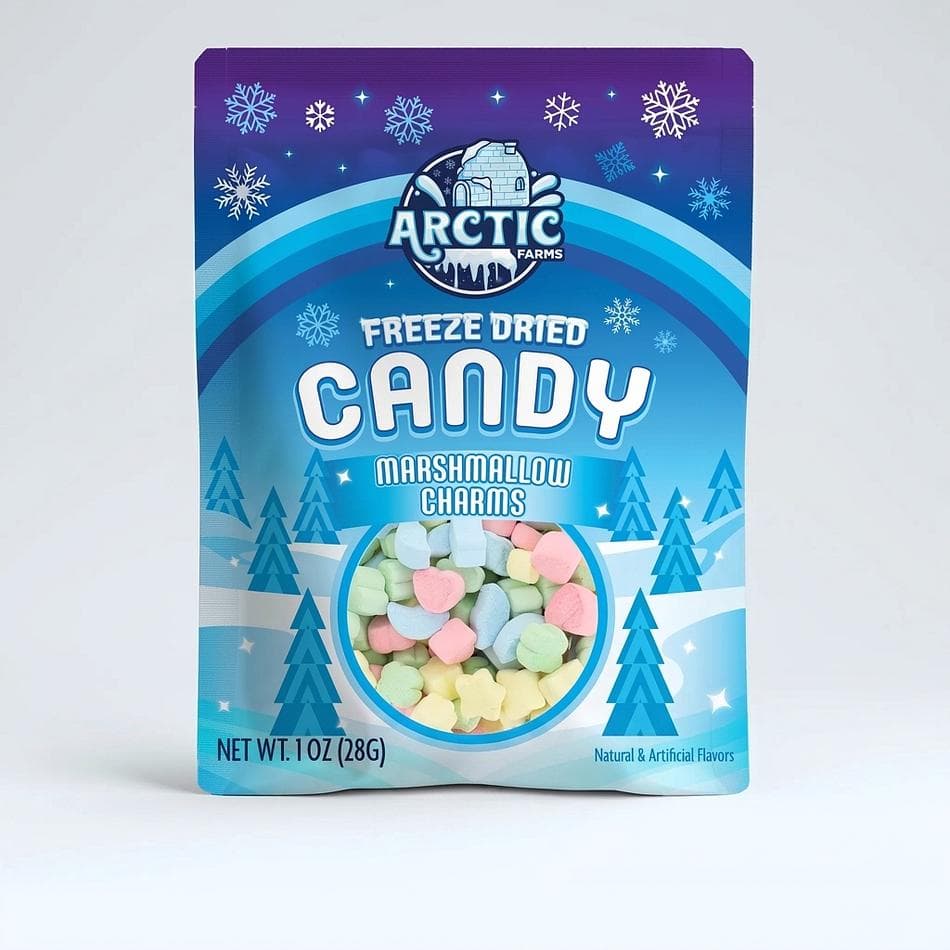 Freeze-Dried Marshmallow Charms, Cereal Marshmallow Bits, Crunchy Toppings for Hot Cocoa & Desserts, 1oz Bag