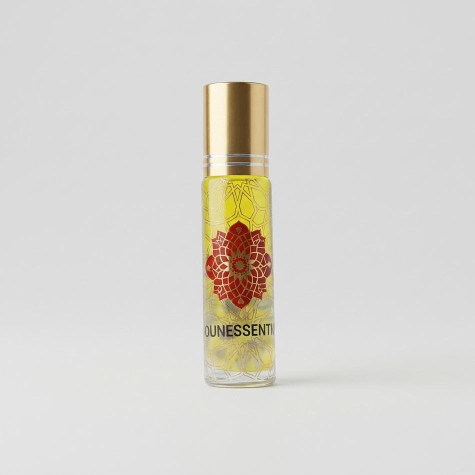Aromatherapy Perfume Oil Roll-On, Jojoba & Ylang Ylang, Rose Quartz Infused, Floral Self-Care Scent, 10 ml