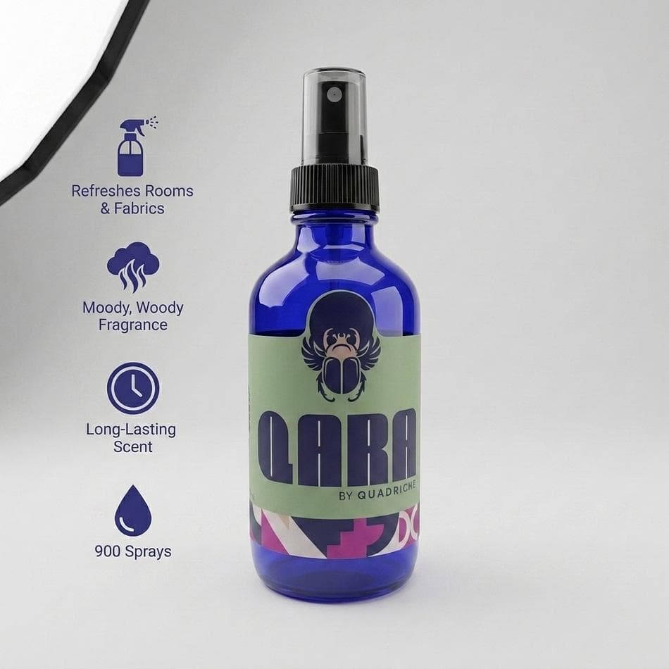 Room & Linen Spray, Orange Violet Peppercorn & Leather, Woody Home Fragrance Mist, 4 oz Glass Bottle, 900 Sprays