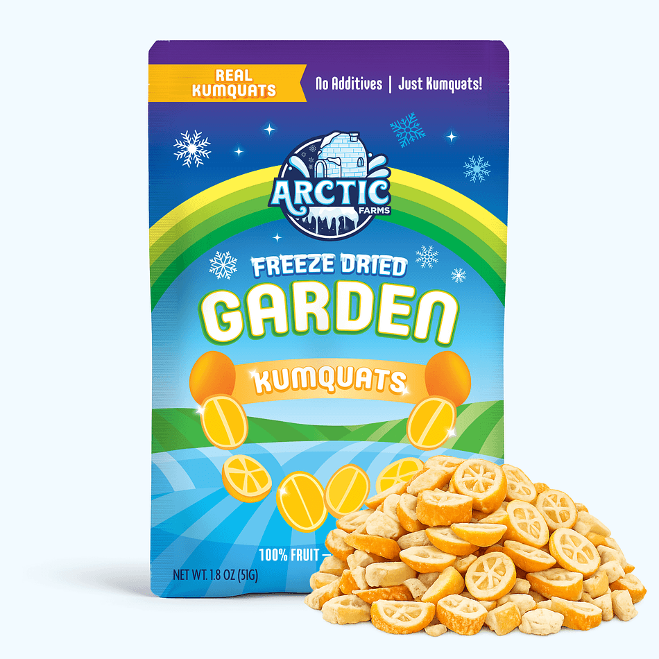 Freeze-Dried Kumquat, Sweet-Tart, Zesty, Whole-Fruit Citrus Crunch, Large Resealable Bag (1.8 oz)