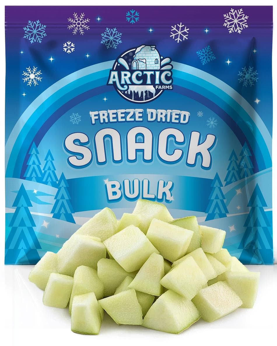 Freeze-Dried Honeydew Melon, Naturally Sweet Crunchy Fruit Snack, Bulk Bag (5.4 oz)