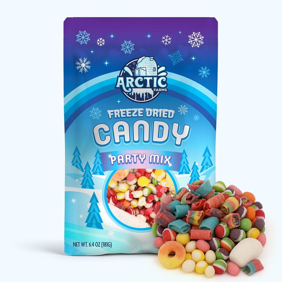 Freeze-Dried Candy Party Mix, Assorted Crunchy Candy Variety, Resealable Bag (6.4 oz)