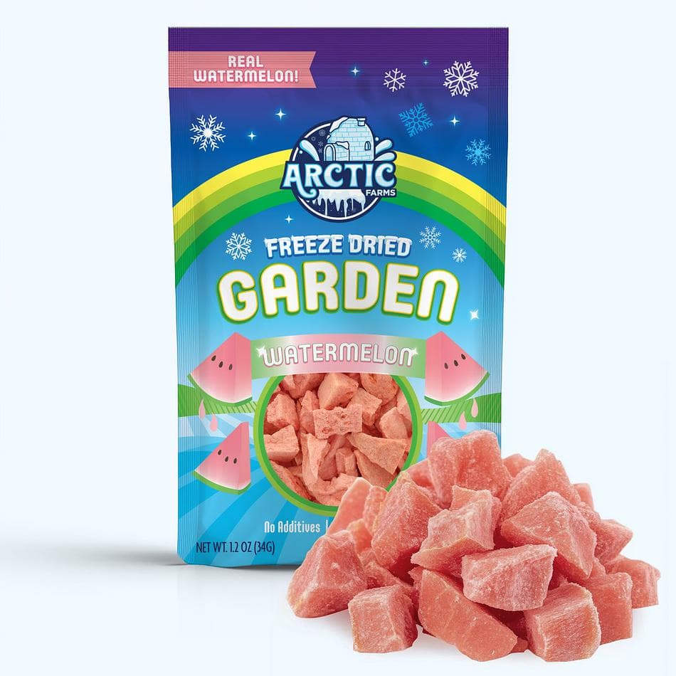 Freeze-Dried Watermelon Pieces, Light, Juicy & Naturally Sweet Real Fruit Snack, Large Resealable Bag (1.2 oz)