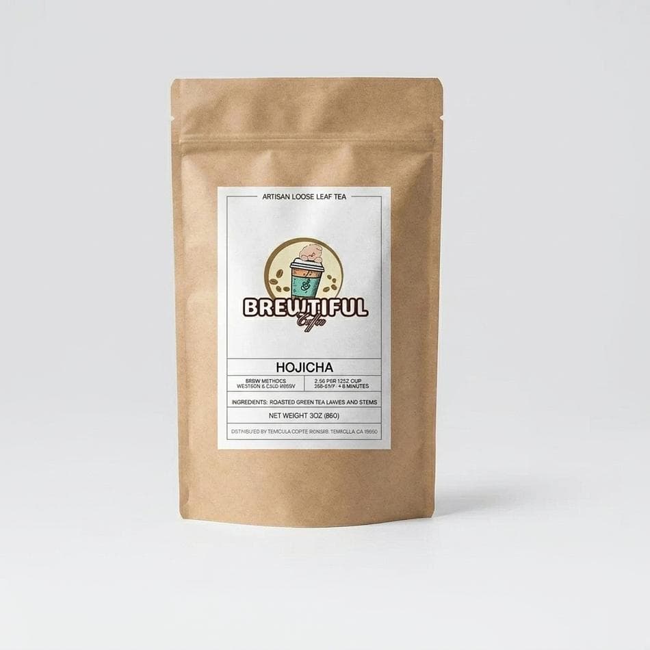 Roasted Green Tea Powder (Hojicha), Stone-Milled, Low Caffeine, Toasty Nutty Umami, 3 oz