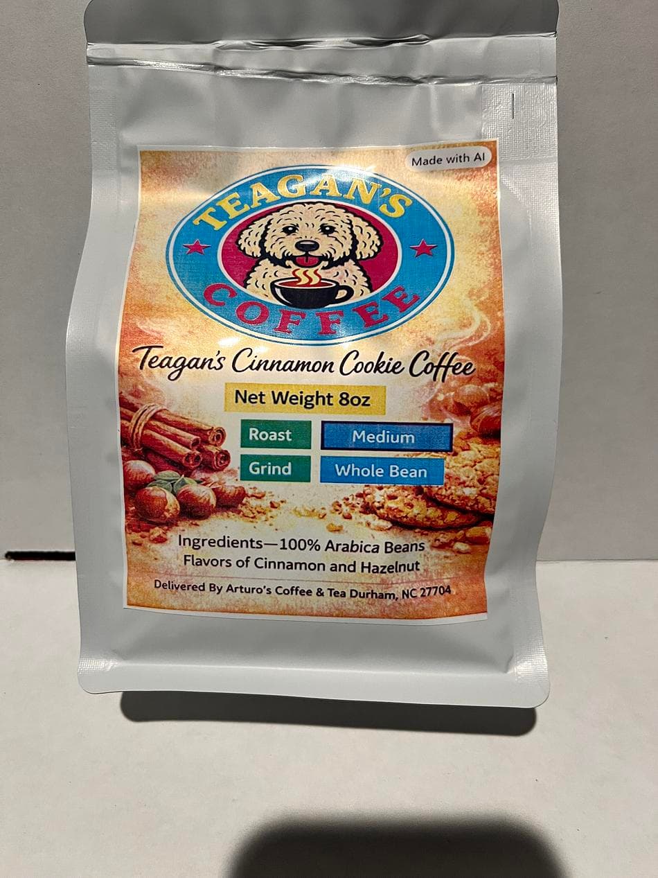 Teagan's Cinnamon Cookie Coffee 12oz Whole Bean