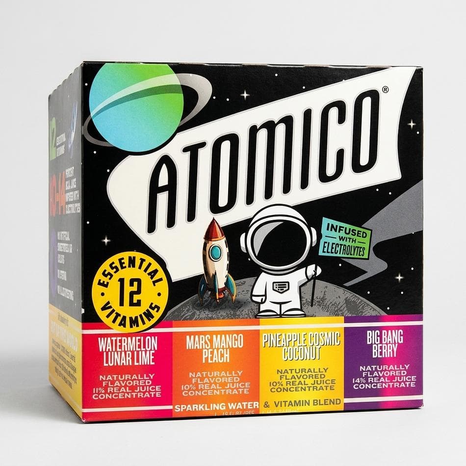 Sparkling Vitamin Water, Real Juice & Blue Agave, Vitamins + Electrolytes, Variety Pack, 12-Pack