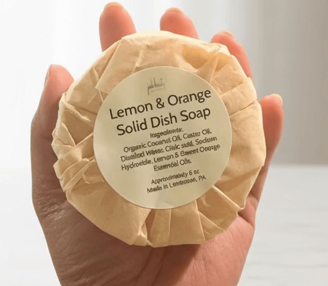 Natural Dish Bar Soap Refill | Lemon Orange