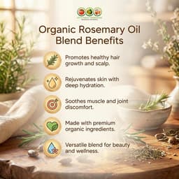Organic Rosemary Oil Blend For Hair, Skin, Muscle & Joint Pain. 4 Oz-5