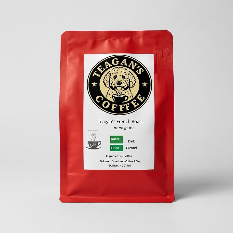 French Roast Coffee, Dark Roast, Toasted Cocoa Notes, Whole Bean or Ground, 8 oz Bag