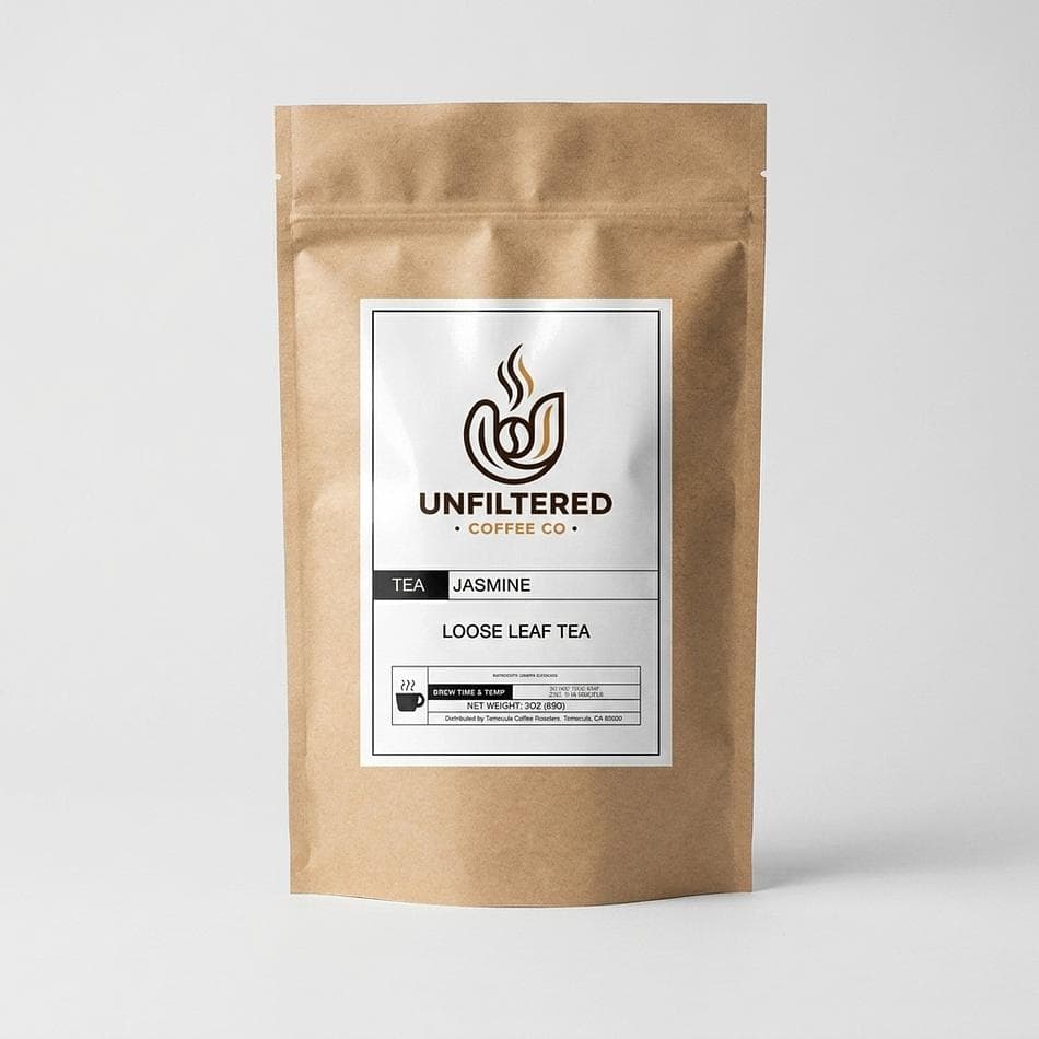 Jasmine Green Tea, Loose Leaf, Green Tea Leaves & Jasmine Blossoms, Floral Smooth Sip, 3 oz