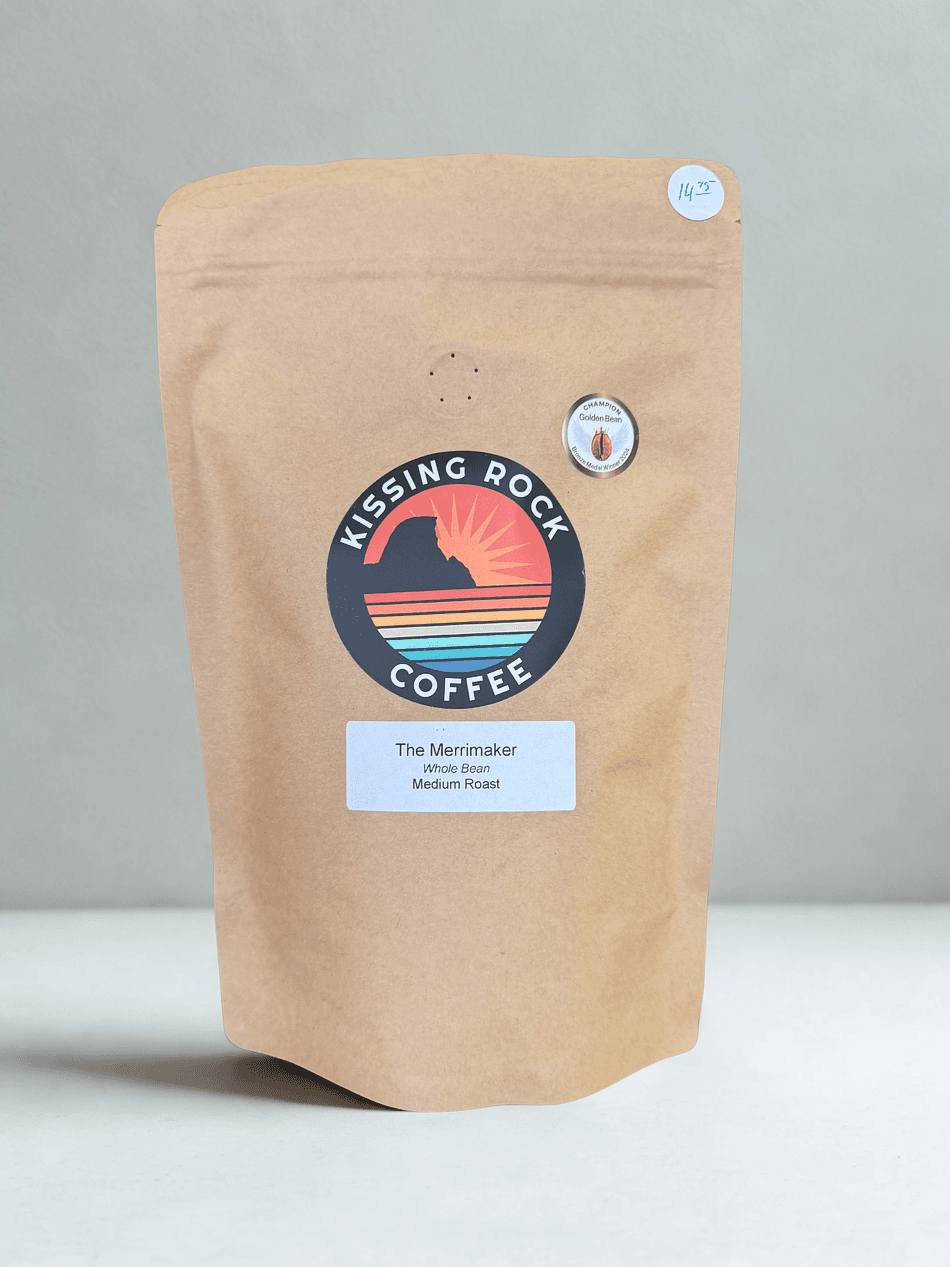 Merrimaker 
Medium Roast Coffee, Tart Cherry & Toasted Almond Notes, Bright Acidity, Whole Bean, 12 oz Bag