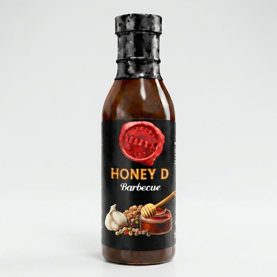 Honey Barbecue Sauce, Honey Base, Smoky Sweet Finish, Premium BBQ Glaze for Ribs & Brisket