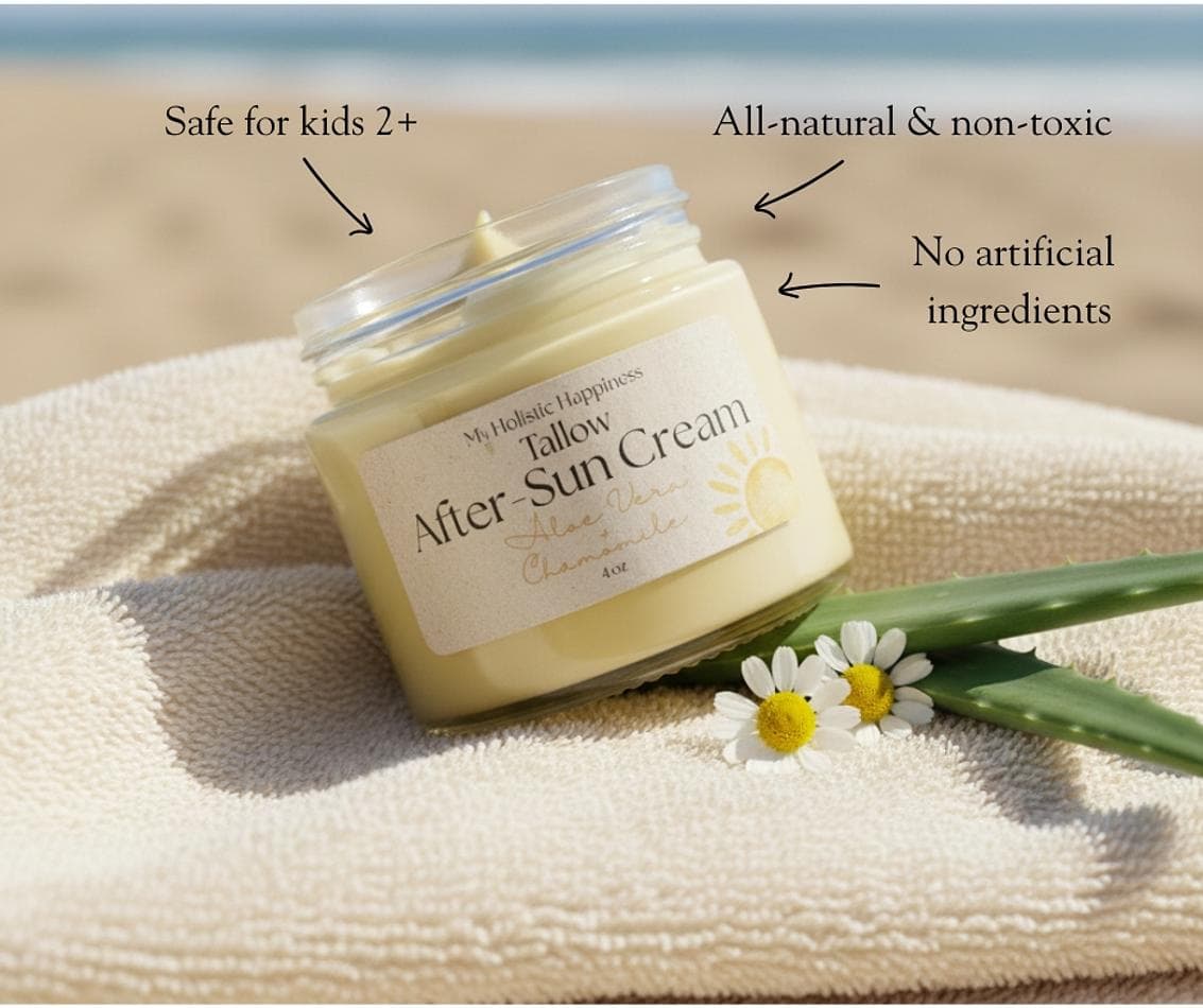 Tallow After-Sun Cream with Aloe Vera Natural Sunburn Relief
