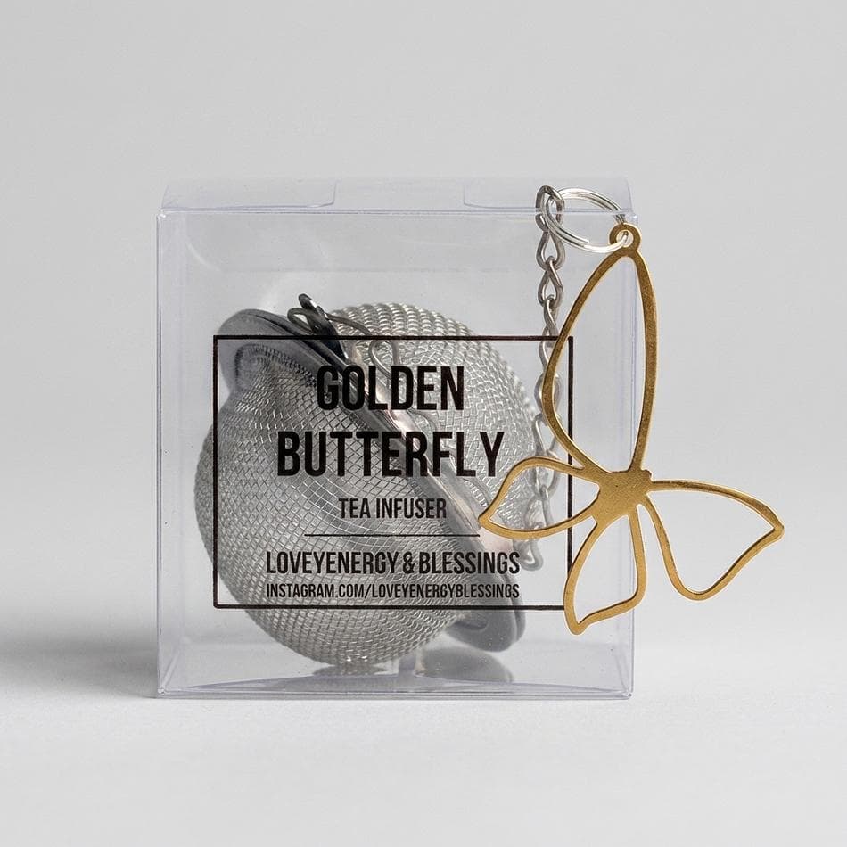 Golden Butterfly Stainless Steel Tea Infuser Ball
