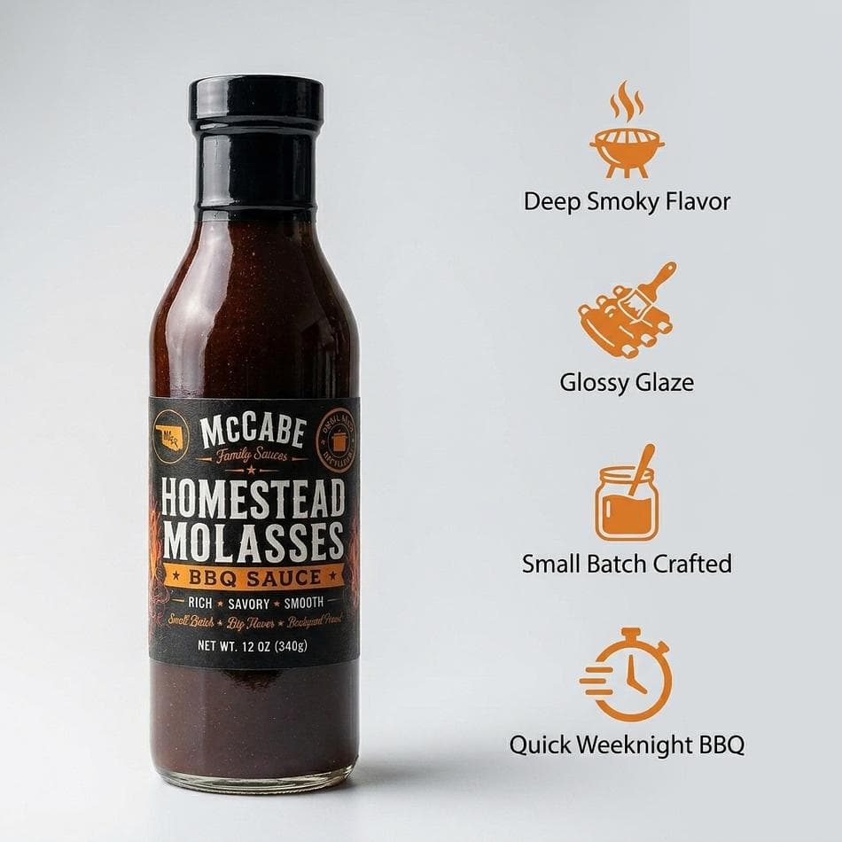 Homestead Molasses BBQ Sauce- 12 oz
