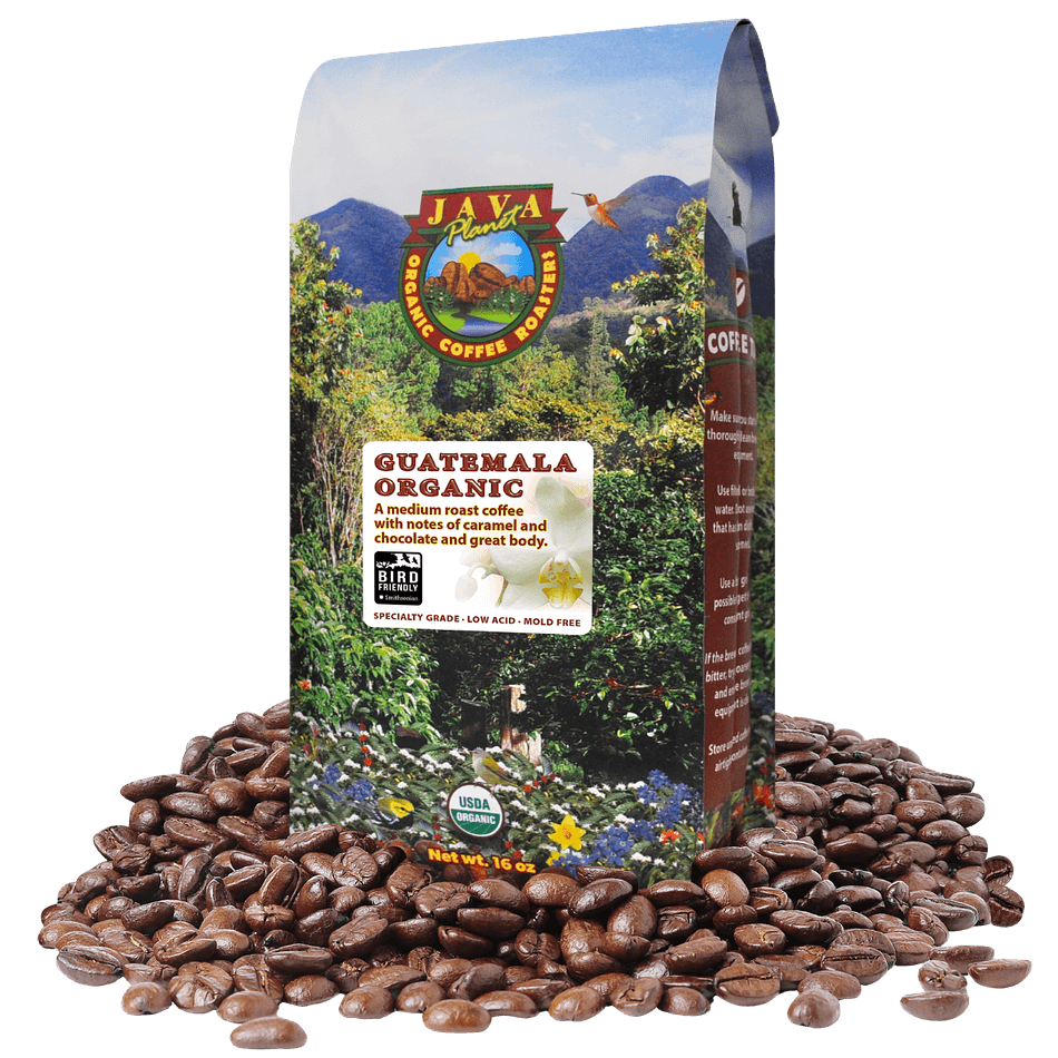 Java Planet Guatemala Organic Coffee – Single-Origin Medium Roast, Smooth & Balanced, Low Acid, Bird Friendly®, Whole Bean, 1 lb