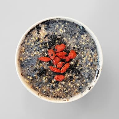 Keto Black Sesame Seed Porridge, Chia & Flax + Collagen Peptides, Lactation Support, Ready Mix (Size/Servings Not Listed)