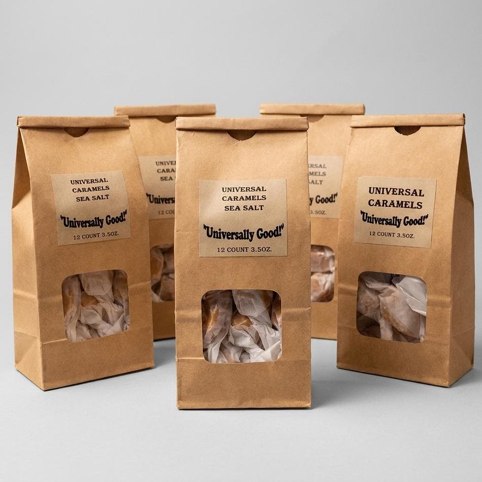 Butterscotch Soft Caramels, Real Butter & Cream, Melt-in-Your-Mouth Gourmet Candy, Individually Wrapped, 50-Count Bag