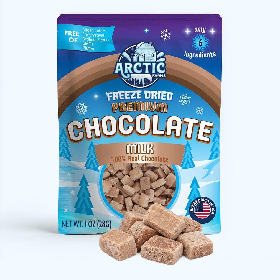 Freeze-Dried Belgian Milk Chocolate Callets, Callebaut 823, Crispy Melt-In-Your-Mouth Crunch, Pack of 3 Resealable Bags (1 oz each)